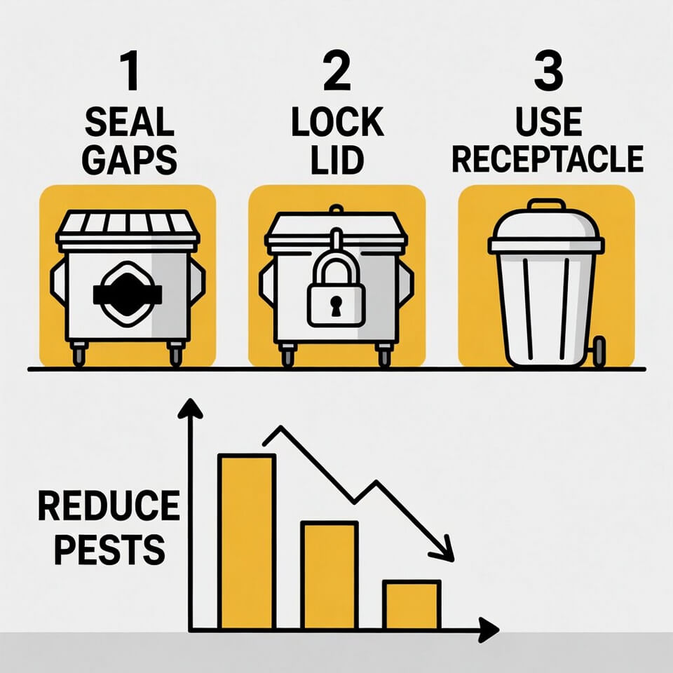 Regular garbage pickup and a cleaner dumpster area